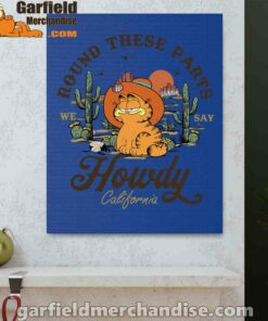 california howdy garfield cowboy blue canvas