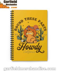 california howdy garfield cowboy yellow notebook