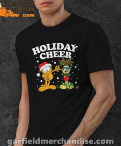 christmas garfield holiday cheer odie black men shirt