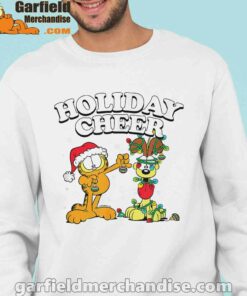 christmas garfield holiday cheer odie men with white sweatshirt