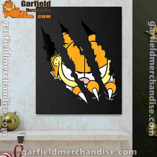 claws the garfield getting what want black canvas