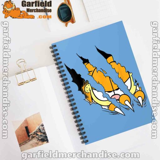 claws the garfield getting what want blue notebook