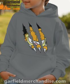 claws the garfield getting what want gray hoodie kids