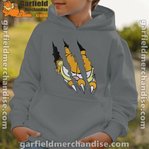 claws the garfield getting what want gray hoodie kids