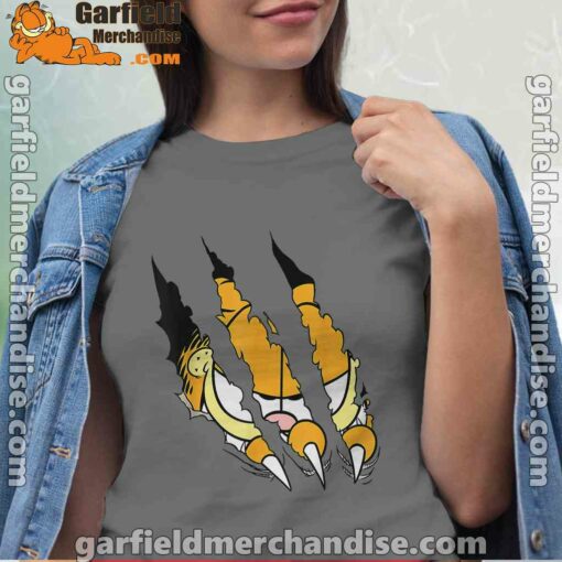 claws the garfield getting what want gray shirt for women