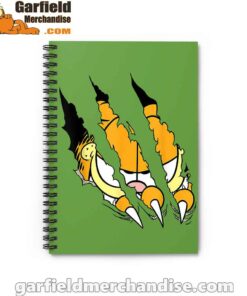 claws the garfield getting what want green notebook