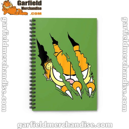 claws the garfield getting what want green notebook