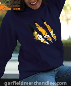 claws the garfield getting what want navy women hoodies