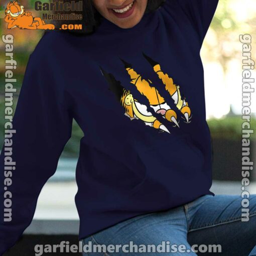 claws the garfield getting what want navy women hoodies