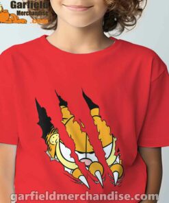 claws the garfield getting what want red t shirt for youth boy