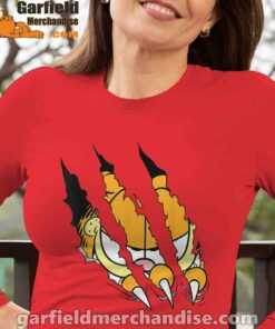 claws the garfield getting what want women red long sleeve