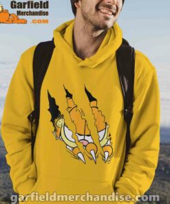 claws the garfield getting what want yellow men hoodie