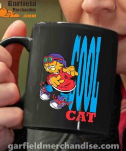 cool garfield cats nap hard and eat harder black coffee mug