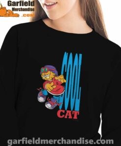 cool garfield cats nap hard and eat harder black women sweatshirts