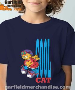 cool garfield cats nap hard and eat harder navy boy's t shirt