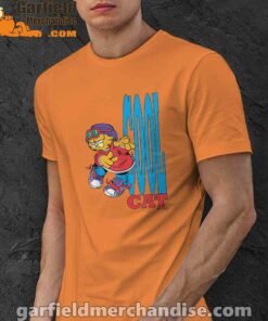 cool garfield cats nap hard and eat harder orange men shirt