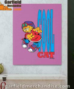 cool garfield cats nap hard and eat harder pink canvas