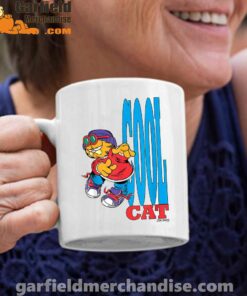 cool garfield cats nap hard and eat harder white coffee mug