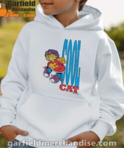 cool garfield cats nap hard and eat harder white hoodie for boy kids