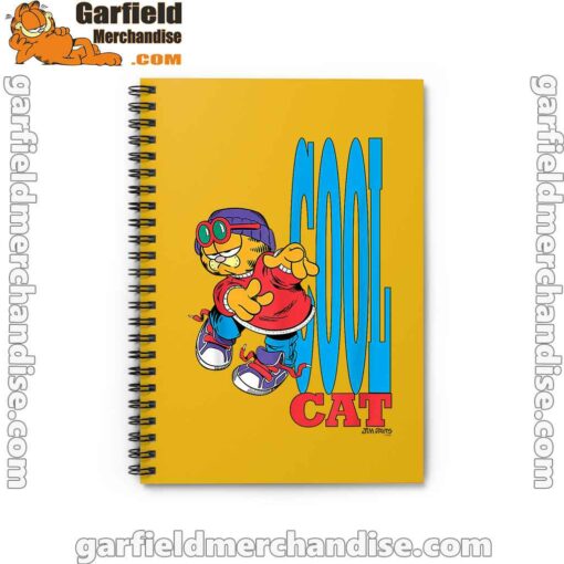 cool garfield cats nap hard and eat harder yellow notebook