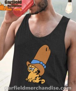 cowboy garfield smile on the day black men tank tops