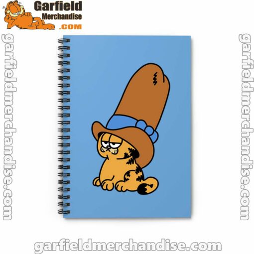 cowboy garfield smile on the day blue notebook