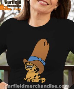 cowboy garfield smile on the day long sleeve black for women