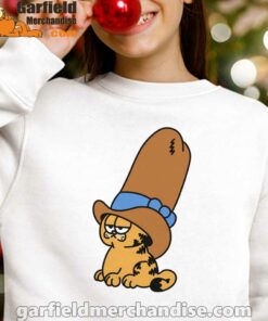 cowboy garfield smile on the day white girl sweatshirt