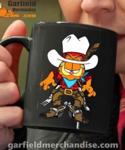 cowboy garfield what do need black coffee mug