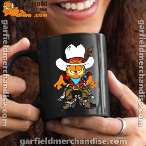 cowboy garfield what do need black mug