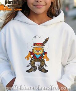 cowboy garfield what do need girl hoodie white