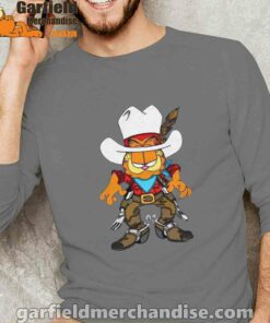 cowboy garfield what do need gray long sleeve for men