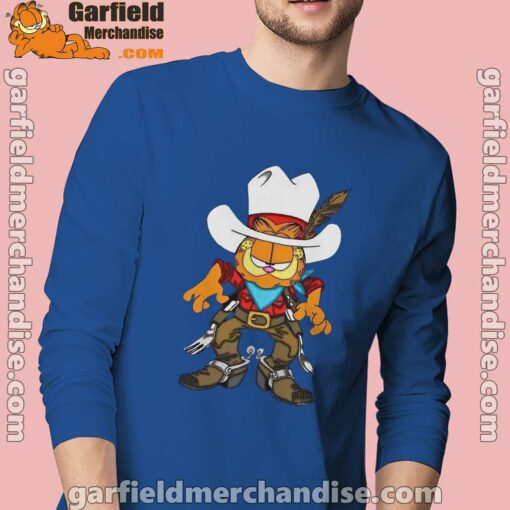 cowboy garfield what do need men's blue long sleeve