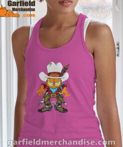 cowboy garfield what do need pink tank top women