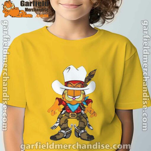 cowboy garfield what do need yellow t shirt for kid boy