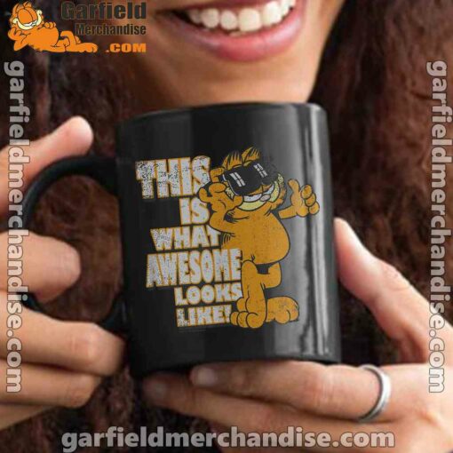 garfield awesome i’ve redefined the word black mug