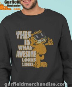 garfield awesome i’ve redefined the word black sweatshirt for men