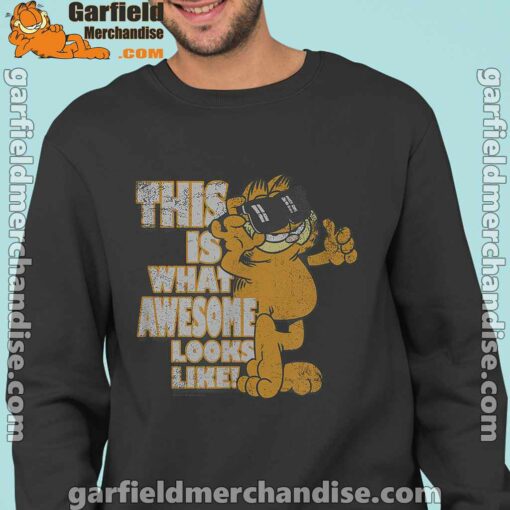 garfield awesome i’ve redefined the word black sweatshirt for men