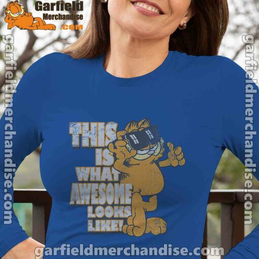 garfield awesome i’ve redefined the word blue long sleeve with women