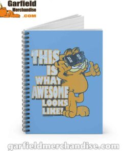 garfield awesome i’ve redefined the word blue notebook