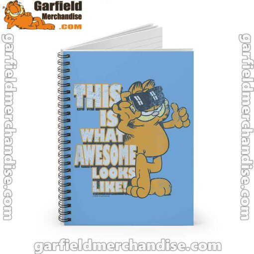 garfield awesome i’ve redefined the word blue notebook