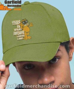 garfield awesome i’ve redefined the word green hat