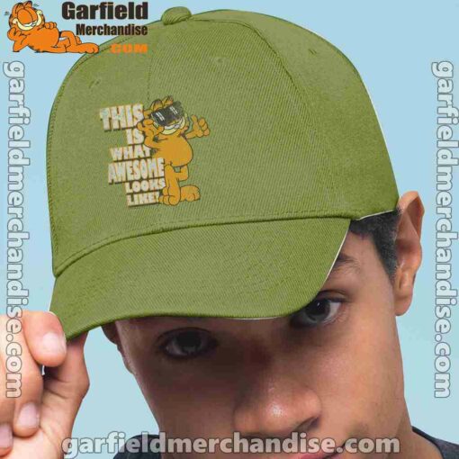 garfield awesome i’ve redefined the word green hat