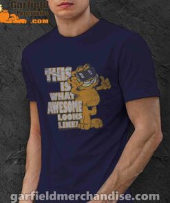 garfield awesome i’ve redefined the word navy men shirt