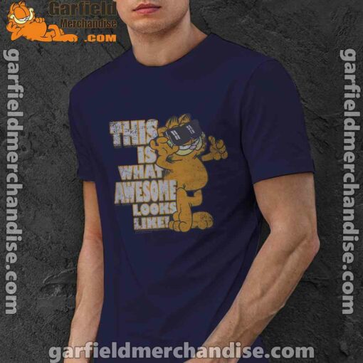 garfield awesome i’ve redefined the word navy men shirt