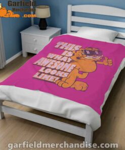 garfield awesome i’ve redefined the word pink blanket