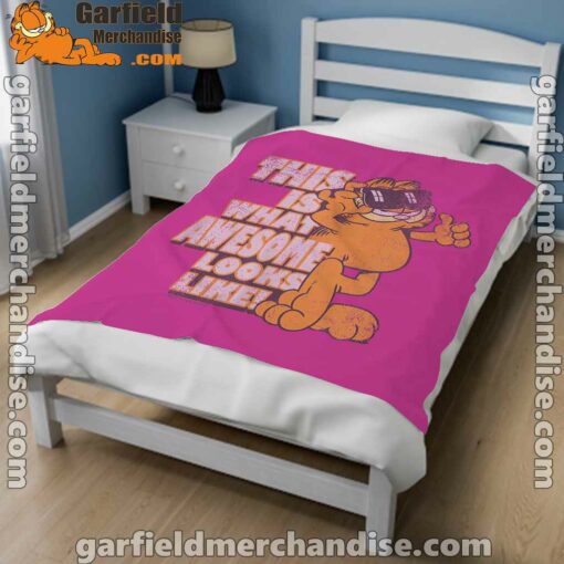 garfield awesome i’ve redefined the word pink blanket