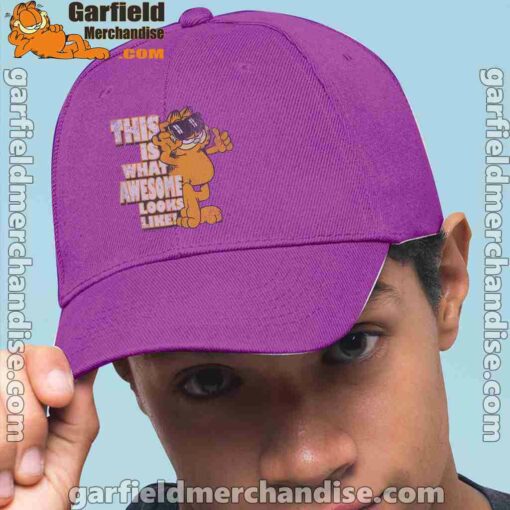 garfield awesome i’ve redefined the word purple hat