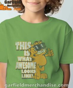 garfield awesome i’ve redefined the word tee green for youth boy