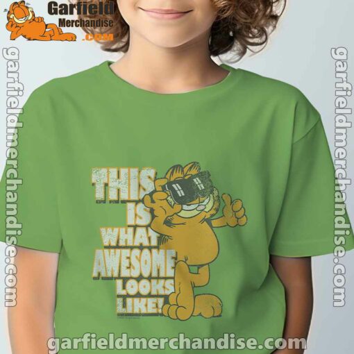 garfield awesome i’ve redefined the word tee green for youth boy